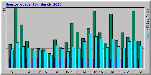 Hourly usage for March 2026